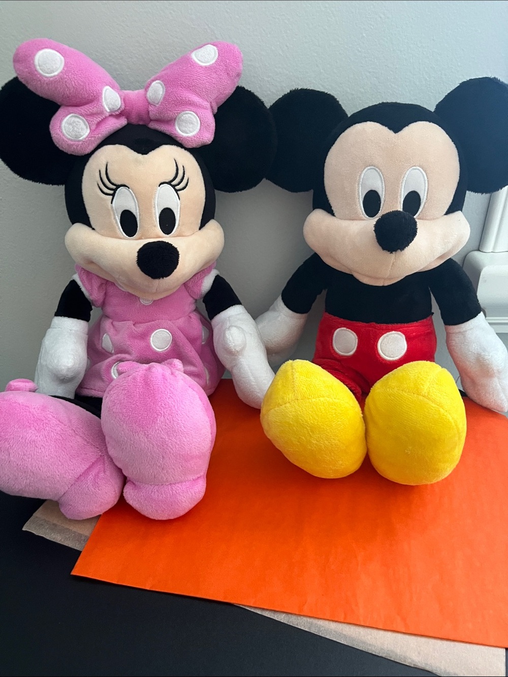 Pink Minnie Mouse Plush Toy - Soft Polka Dot Bow